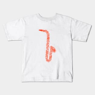 Saxophone Full of Hearts Kids T-Shirt